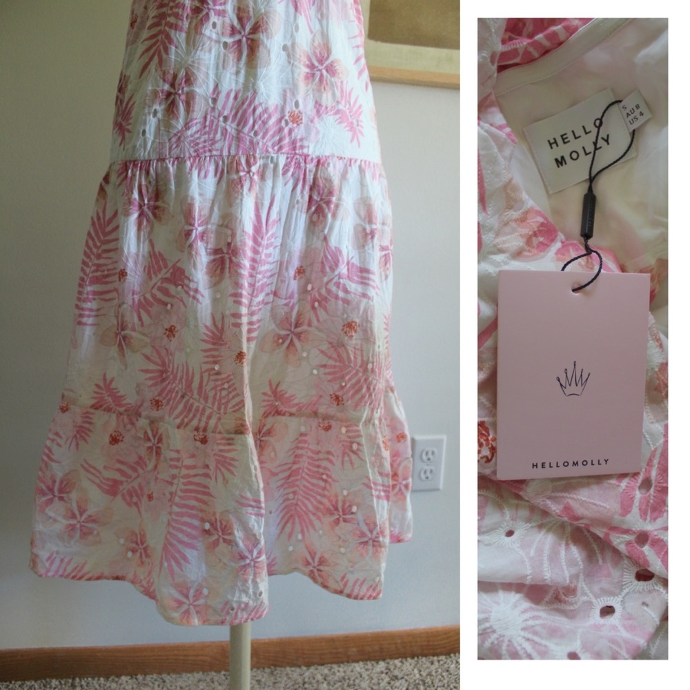 Hello Molly Dedicated to the Sun Tube Top Midi Sun Dress Small NWT - Picture 4 of 8